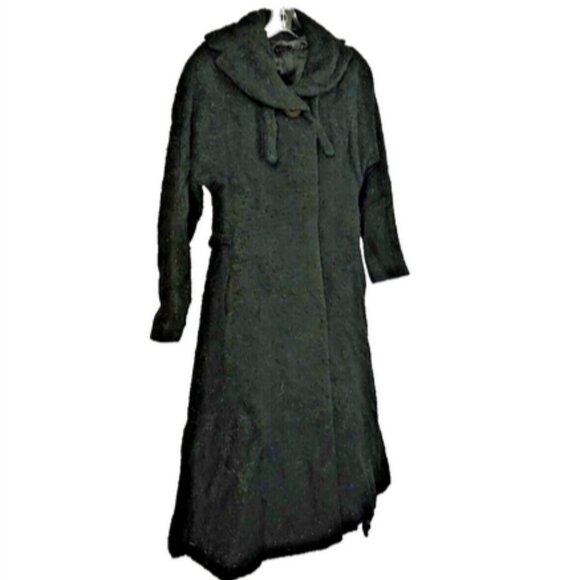 Antique J Johnson & Sons New Haven Ct Jim-Straw Original Women's Black Coat RARE - Picture 2 of 14